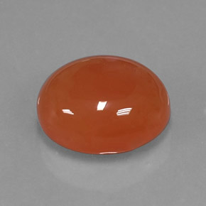 Corniola Arancione naturale da 4.98 ct, Taglio ovale, Traslucido