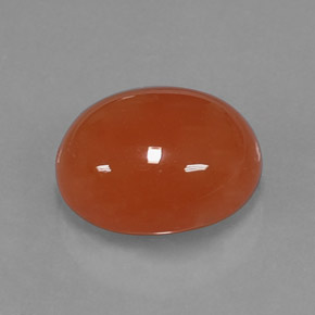 Corniola Arancione naturale da 5.13 ct, Taglio ovale, Traslucido