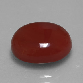 Corniola naturale rosso da 4,71 ct, taglio ovale, traslucido