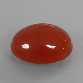 Corniola Arancio rosso naturale da 9.21 ct, Taglio ovale, Traslucido