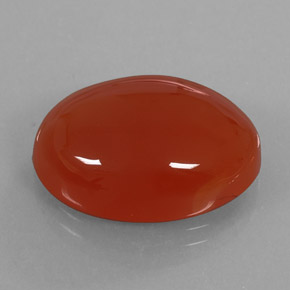 Corniola naturale arancione da 17,01 ct, taglio ovale, traslucido