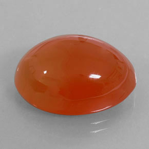 Corniola naturale arancione da 18,75 ct, taglio ovale, traslucido