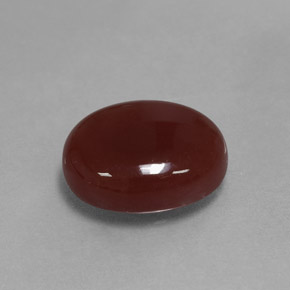 Corniola naturale marrone da 5,81 ct, taglio ovale, traslucido