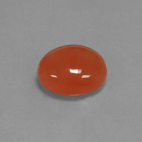 Corniola arancio rosso naturale da 3,24 ct, trasparente, trasparente/traslucido