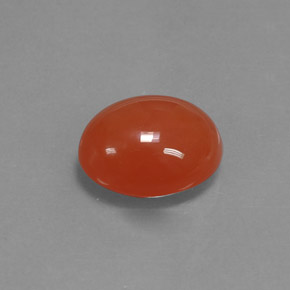 Corniola naturale arancione da 3,33 ct, taglio ovale, traslucido