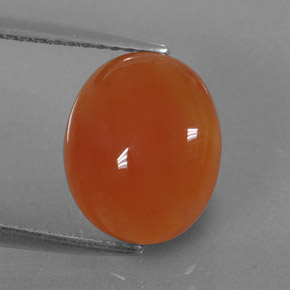 Corniola naturale arancione da 3,65 ct, trasparente, trasparente/traslucido
