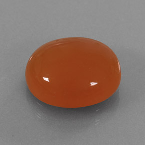 Corniola naturale arancione da 3,65 ct, trasparente, trasparente/traslucido
