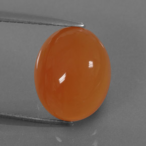 Corniola naturale arancione da 3,91 ct, trasparente, trasparente/traslucido