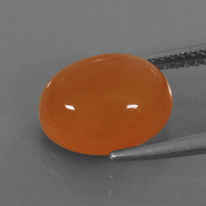 Corniola naturale arancione da 3,91 ct, trasparente, trasparente/traslucido