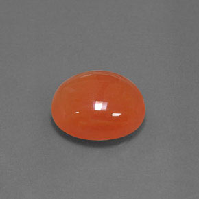 Corniola naturale arancione da 4,71 ct, taglio ovale, traslucido