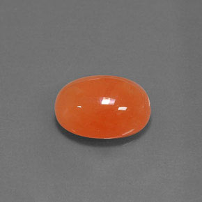 Corniola Arancione naturale da 4.56 ct, Taglio ovale, Traslucido