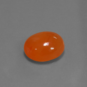 Corniola naturale arancione da 4,59 ct, taglio ovale, traslucido