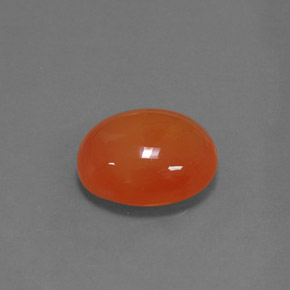 Corniola naturale arancione da 4,50 ct, taglio ovale, traslucido
