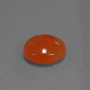 Corniola naturale arancione da 4,17 ct, taglio ovale, traslucido