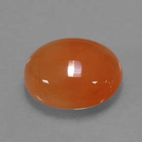 Corniola naturale arancione da 4,22 ct, taglio ovale, traslucido