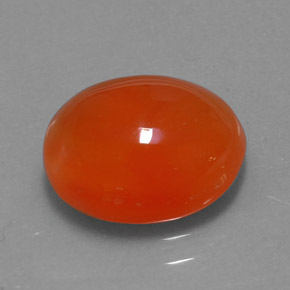 Corniola naturale arancione da 3,29 ct, trasparente, trasparente/traslucido