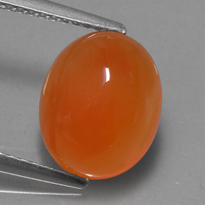 Corniola Arancione naturale da 4.11 ct, Trasparente, Trasparente/Traslucido