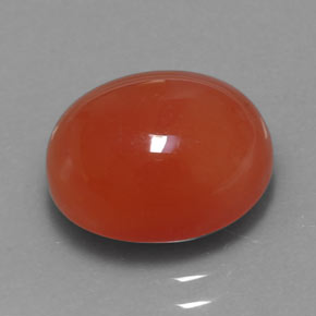 Corniola naturale arancione da 4,16 ct, trasparente, trasparente/traslucido