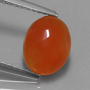 Corniola naturale arancione da 1,84 ct, trasparente, trasparente/traslucido