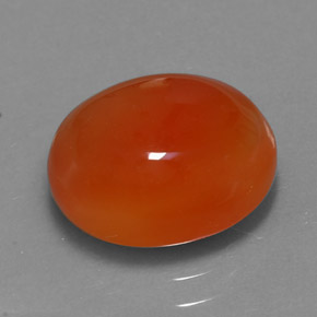Corniola naturale arancione da 4,11 ct, trasparente, trasparente/traslucido