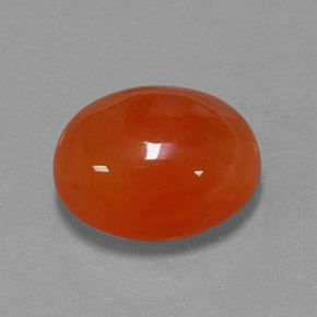 Corniola naturale arancione da 3,80 ct, trasparente, trasparente/traslucido