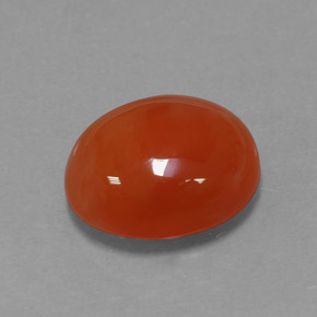 Corniola naturale arancione da 3,43 ct, trasparente, trasparente/traslucido
