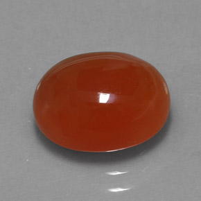 Corniola naturale arancione da 3,44 ct, trasparente, trasparente/traslucido