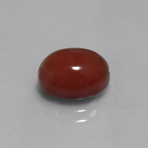 Corniola naturale arancione da 2,98 ct, taglio ovale, traslucido