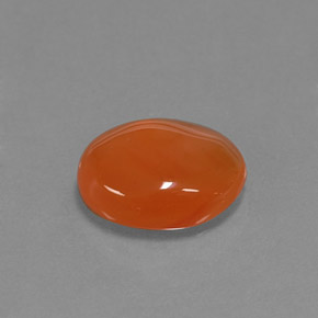 Corniola naturale arancione da 3,69 ct, taglio ovale, traslucido