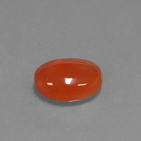 Corniola naturale arancione da 3,02 ct, taglio ovale, traslucido