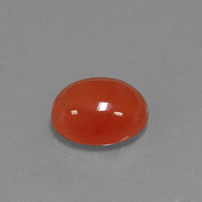 Corniola naturale arancione da 3,53 ct, taglio ovale, traslucido