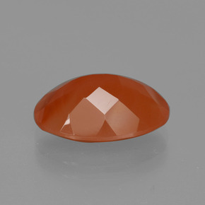 Corniola Arancione naturale da 5.04 ct, Taglio ovale, Traslucido