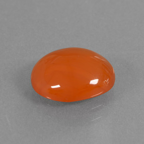 Corniola Arancione naturale da 2.36 ct, Taglio ovale, Traslucido