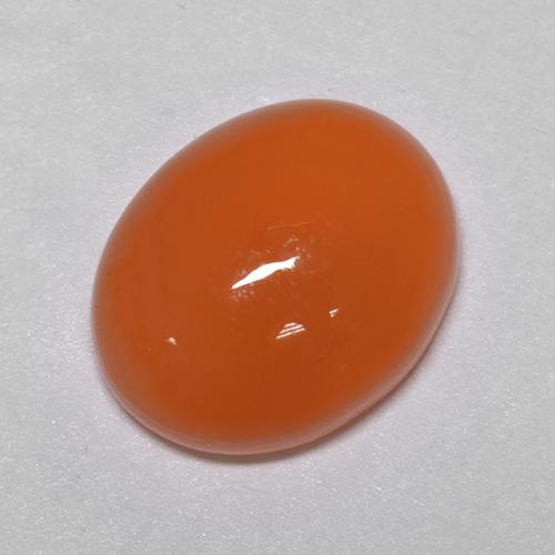 Corniola Arancione naturale da 2.56 ct, Taglio ovale, Traslucido