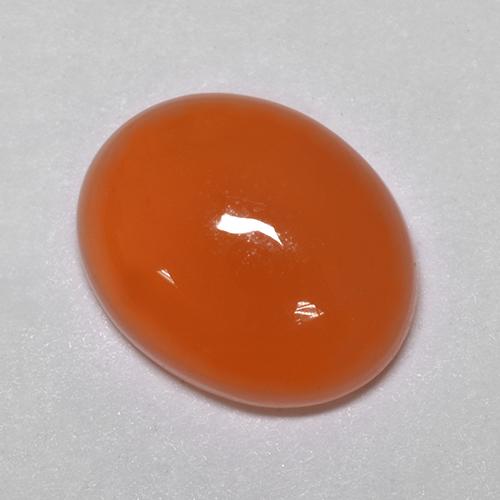 Corniola Arancione naturale da 2.56 ct, Taglio ovale, Traslucido