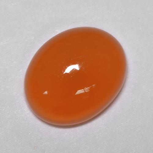 Corniola Arancione naturale da 2.56 ct, Taglio ovale, Traslucido