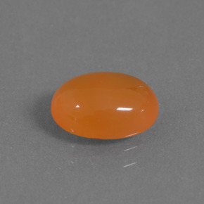 Corniola naturale arancione da 1,89 ct, taglio ovale, traslucido