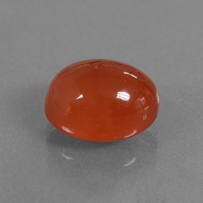 Corniola Arancio rosso naturale da 3.64 ct, Taglio ovale, Traslucido