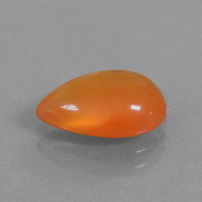 Corniola Arancione naturale da 2.63 ct, Forma a pera, Traslucido