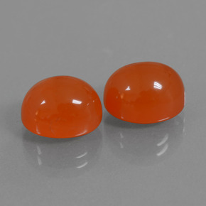 Corniola naturale arancione da  ct, taglio ovale, traslucido
