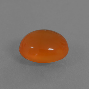 Corniola Arancione naturale da 3.23 ct, Taglio ovale, Traslucido