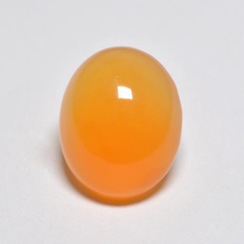 Corniola Arancio Medio naturale da 3.62 ct, Taglio ovale, Traslucido