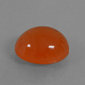 Corniola Arancione naturale da 3.84 ct, Taglio ovale, Traslucido