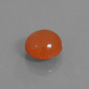 Corniola Arancione naturale da 2.76 ct, Taglio rotondo, Traslucido