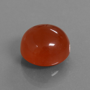 Corniola naturale arancione da 7,56 ct, taglio rotondo, traslucido
