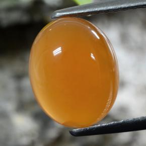 Corniola albicocca arancia naturale da 2,63 ct, taglio ovale, traslucido