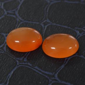 Corniola naturale arancione da 4,94 ct, taglio ovale, traslucido