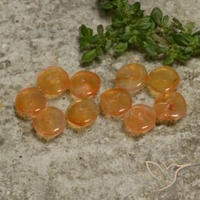 Gemme di Corniola Albicocca Arancia naturale da 4.97 ct, Taglio a fantasia, Traslucido
