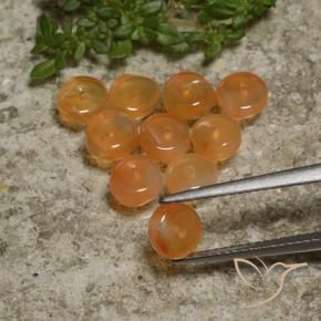 Gemme di Corniola Arancione rossastra naturale da 6.20 ct, Taglio a fantasia, Traslucido