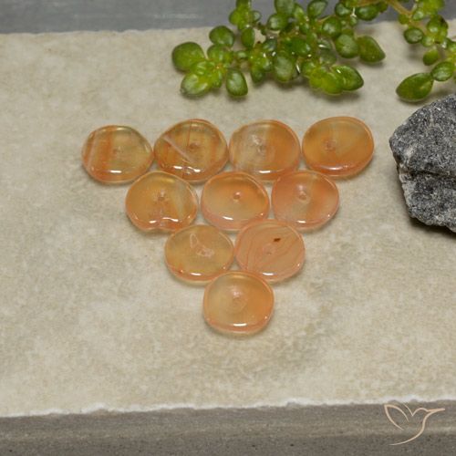 4.91ctw Naturale Arancione rossastra Corniola, Taglio a fantasia, Traslucido